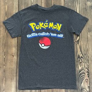 Men’s Gray Pokemon Short Sleeve Shirt